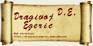 Dragivoj Egerić vizit kartica